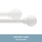Kenney Mfg Kenney Chelsea 5/8" Standard Decorative Window Curtain Rod, 48-86", White KN71703V1 - alternate 4